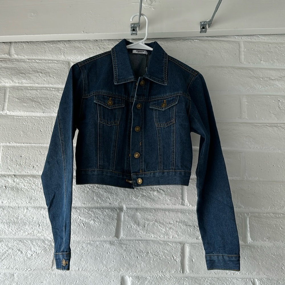 NWT cropped denim jacket